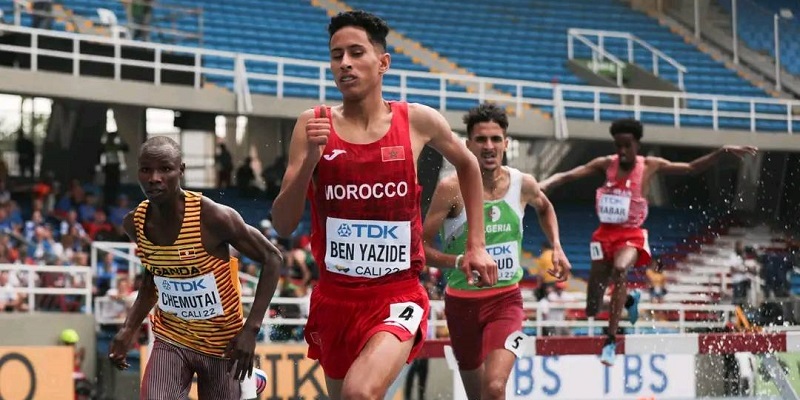 Mondiaux juniors: le Marocain Ben Yazide médaillé de bronze au 3.000 m steeple